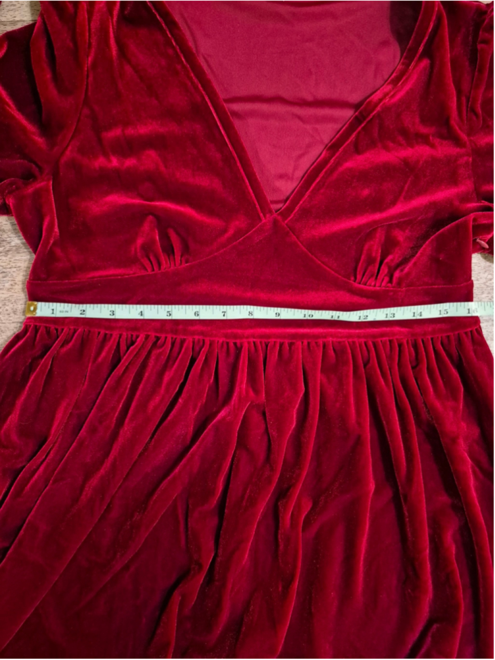 Women's Halara Red Velvet Long Sleeve Dress Plus XL - Picture 7 of 9